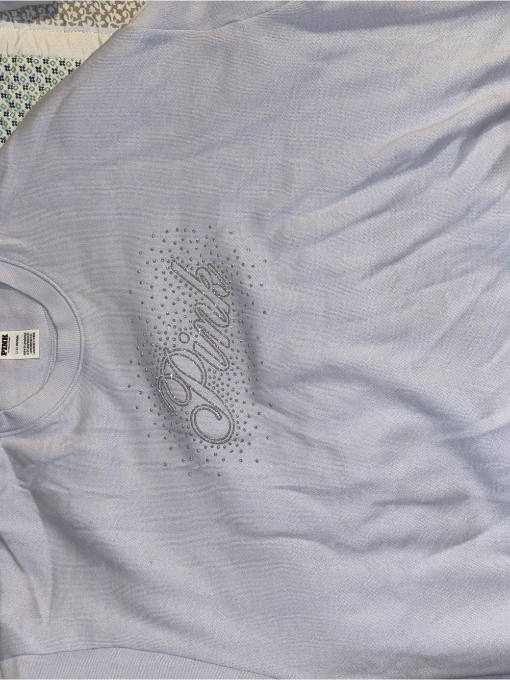 PINK Victoria's Secret Crewneck Sweatshirt with Crystal Logo